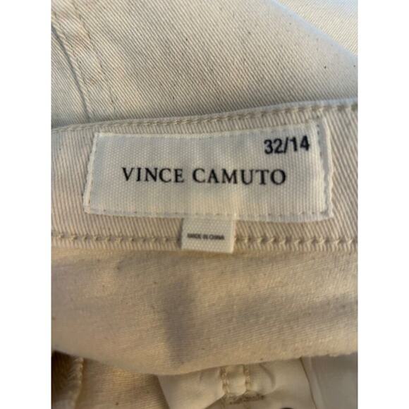 Vince Camuto Jeans Size 32/14 Ivory Ankle Length Frayed Hem High Rise - Picture 12 of 15